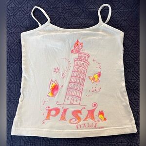 🇮🇹 Pisa Italia Women's White Tank Top Size XS